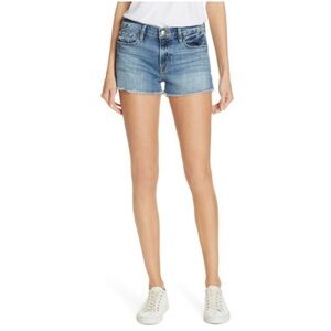 Frame Denim Le Cutoff Shorts Distressed Blue Jean Cutoffs Frayed Hem size 25